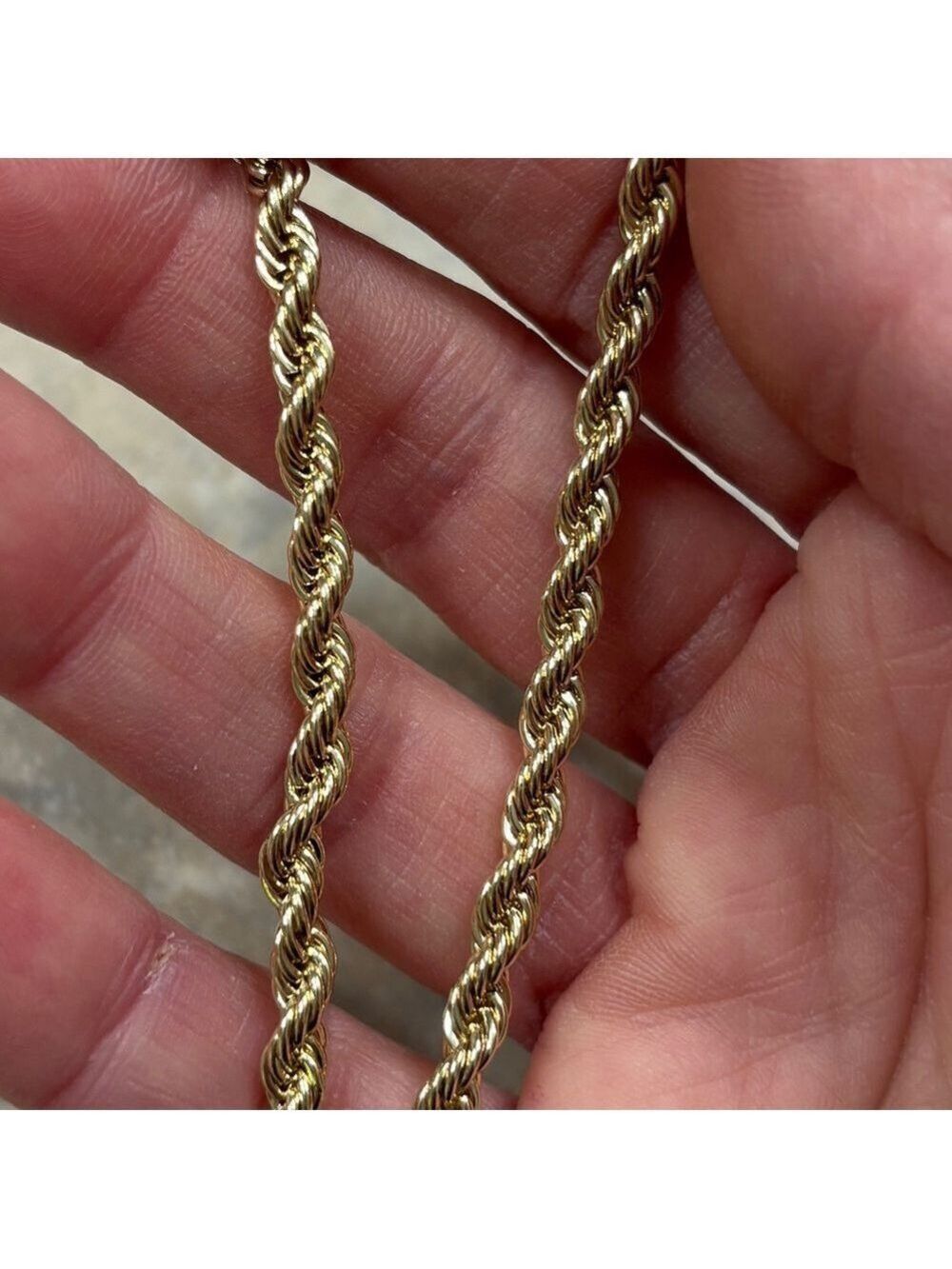 Gold filled Rope Chain Bracelet - Picture 3 of 5